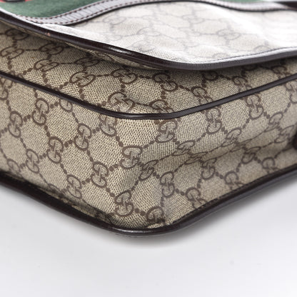 Gucci GG Plus Monogram Web Medium Flap Messenger Beige Dark Brown 6 of 9