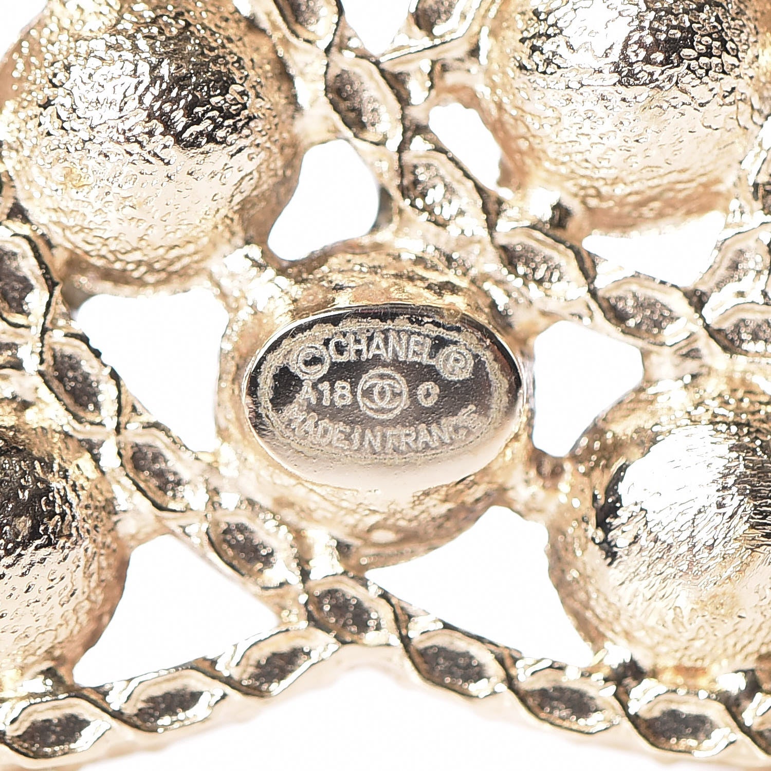 Chanel Bead CC Brooch Black Light Gold 4 of 5
