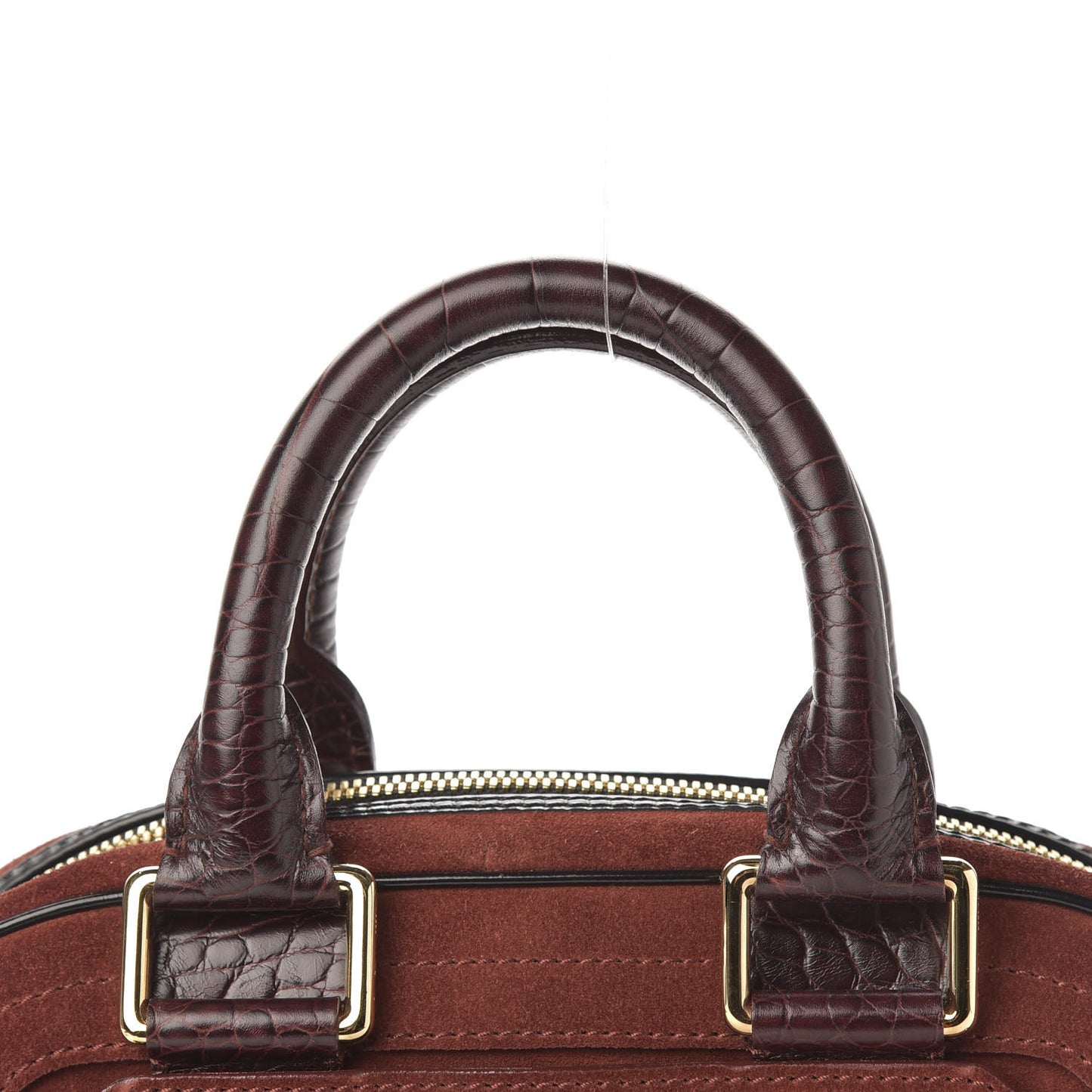 Suede Stamped Havane Bowler PM Brun