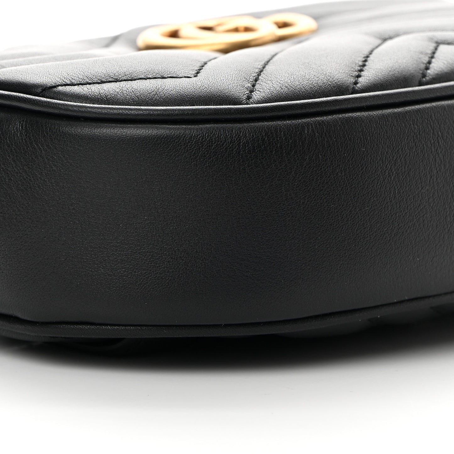 Calfskin Matelasse GG Marmont Belt Bag 85 34 Black