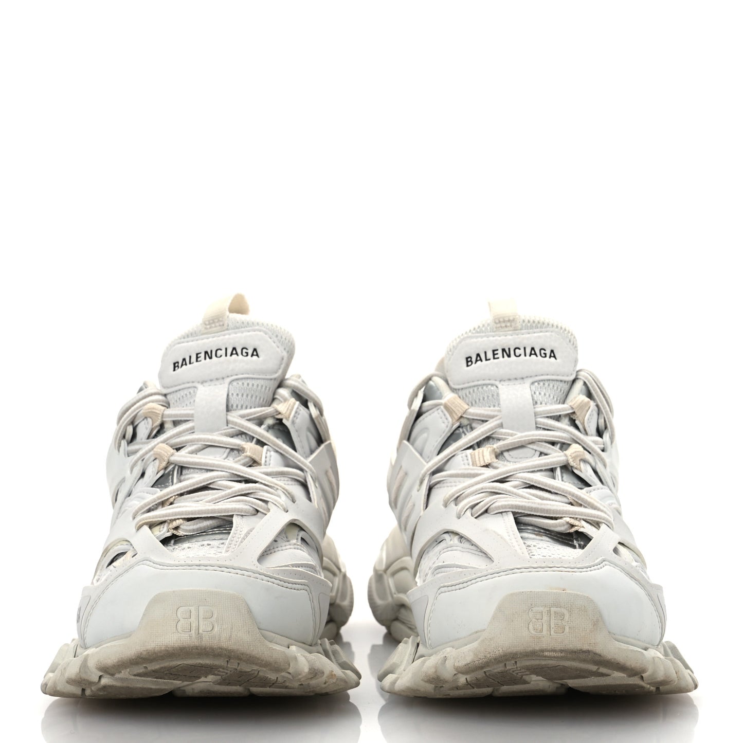 Rubber Mesh Fabric Monocolor Recycled Sole Womens Track Sneakers 38 White