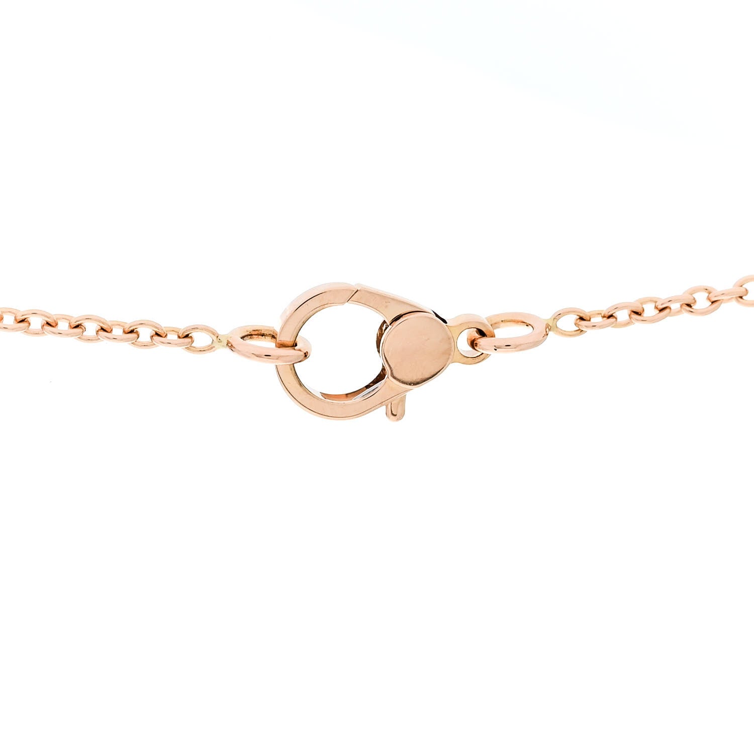 Hermes 18K Rose Gold Diamond Finesse Pendant Necklace 4 of 6