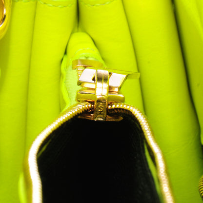 Saint Laurent Leather Small Sac de Jour Carryall Yellow Neon 7 of 10