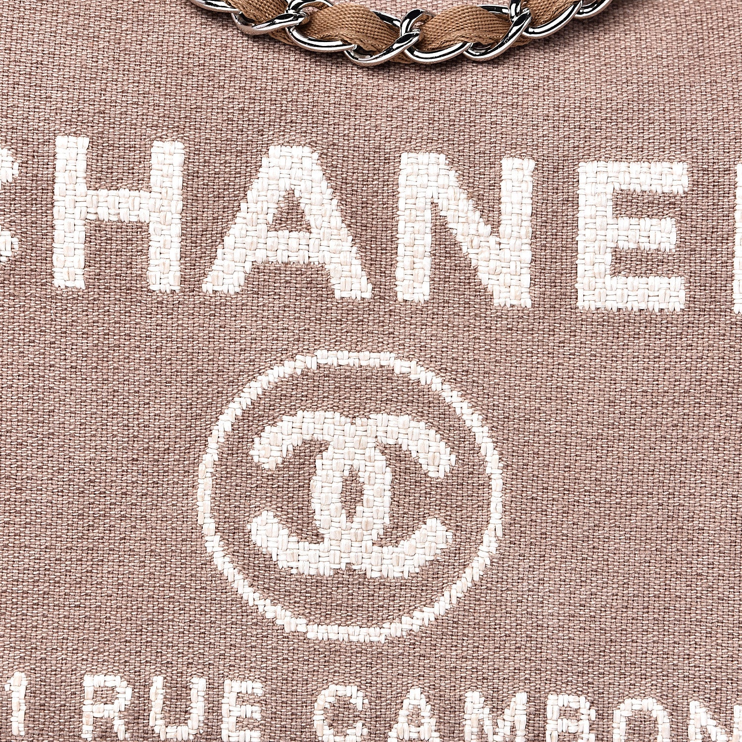Chanel Canvas Medium Deauville Tote Beige 10 of 11