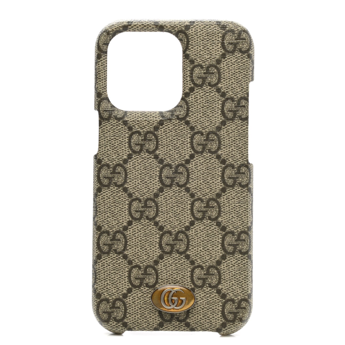 GG Supreme Monogram Ophidia iPhone 13 Pro Phone Case Brown