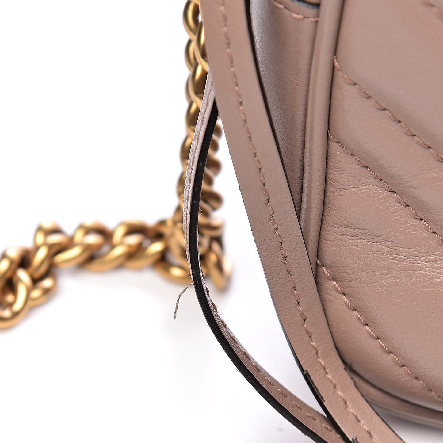 Calfskin Matelasse Mini GG Marmont Chain Shoulder Bag Porcelain Rose