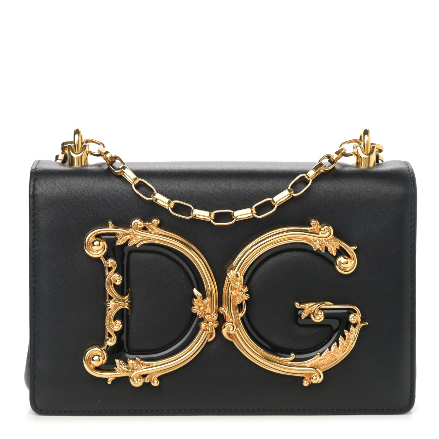 Nappa DG Girls Shoulder Bag Black