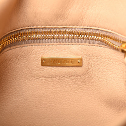 Miu Miu Cervo Flap Satchel Beige 5 of 10