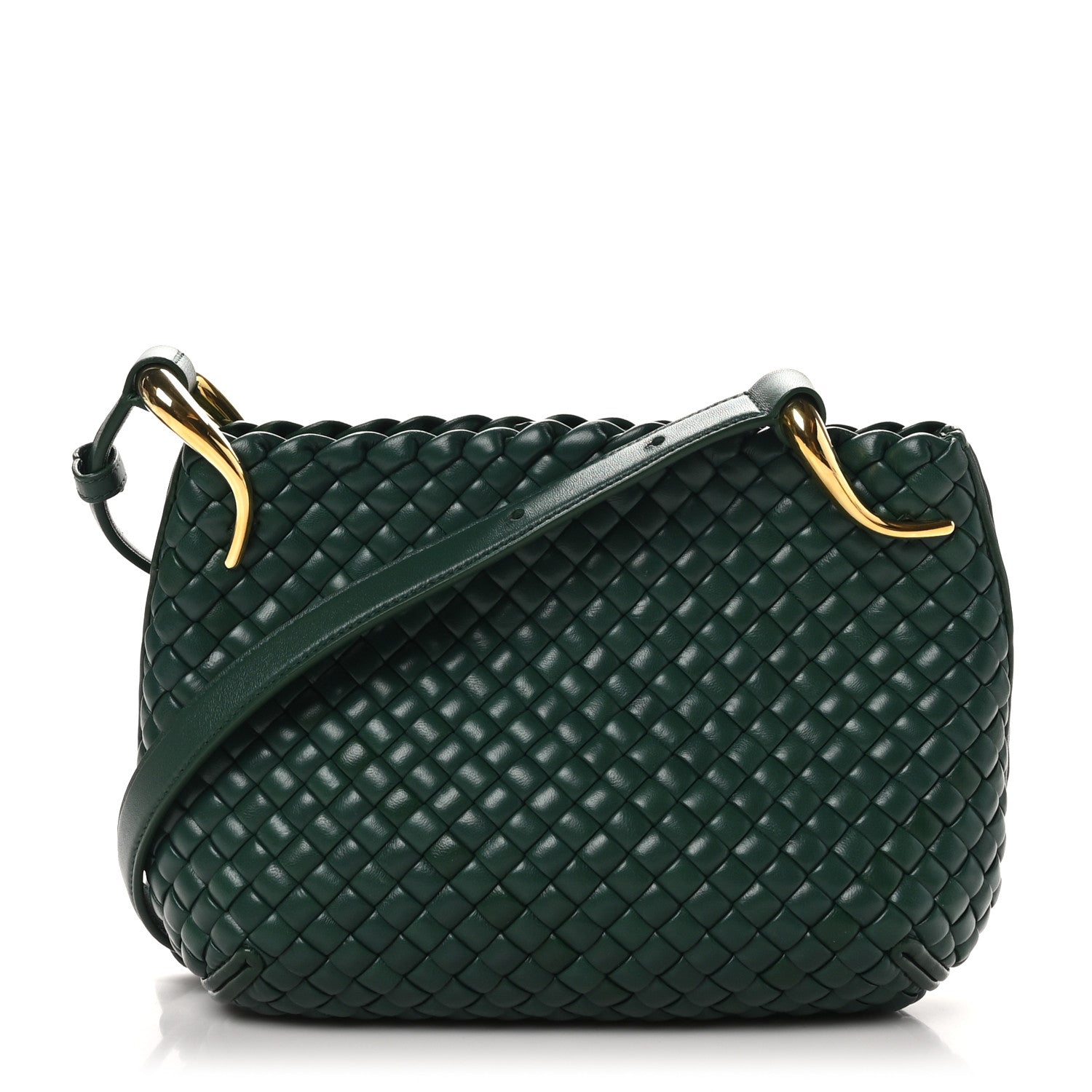 Bottega Veneta Nappa Intrecciato Small Clicker Shoulder Bag Raintree 1 of 9