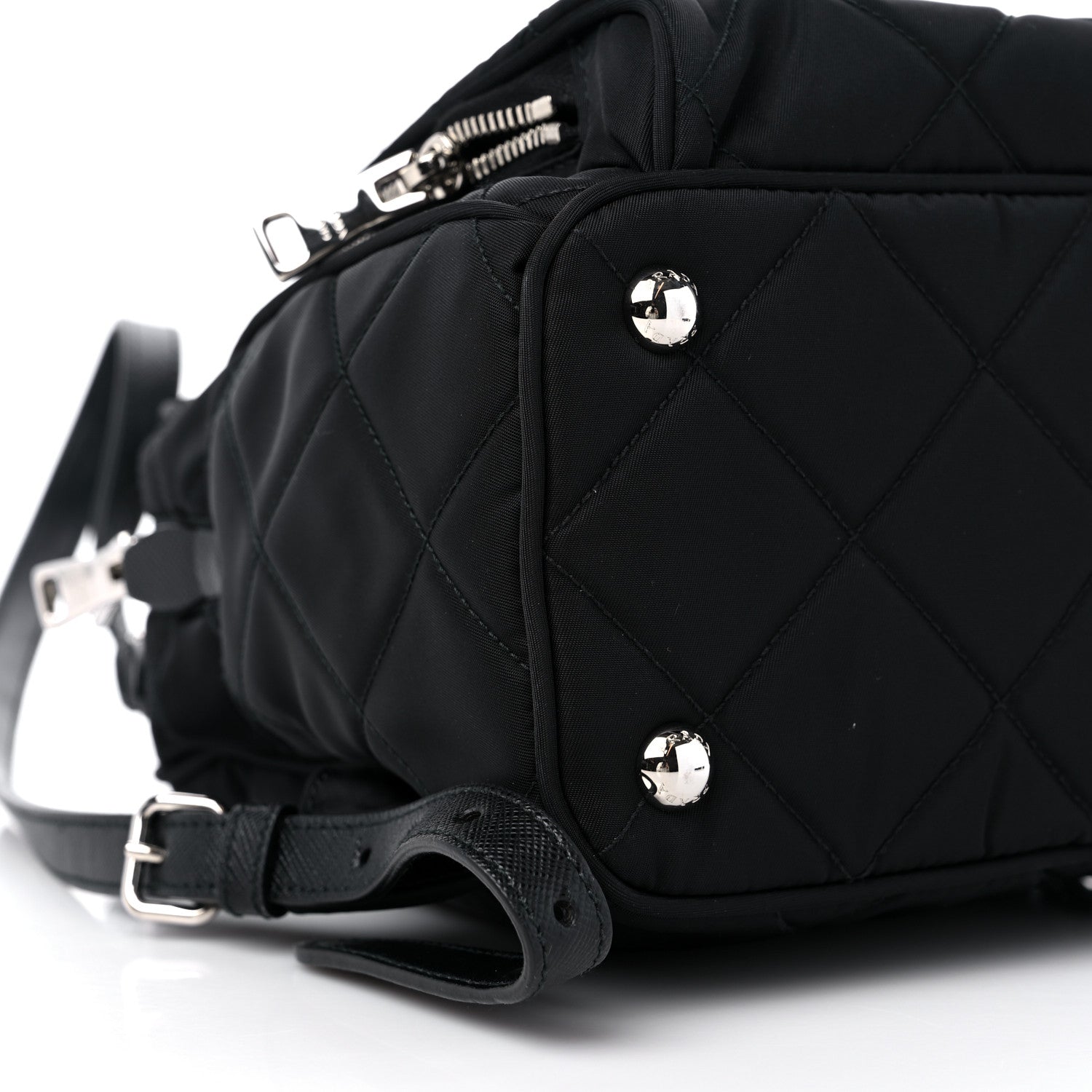 Prada Nylon Tessuto Impuntu Quilted Backpack Black 7 of 10