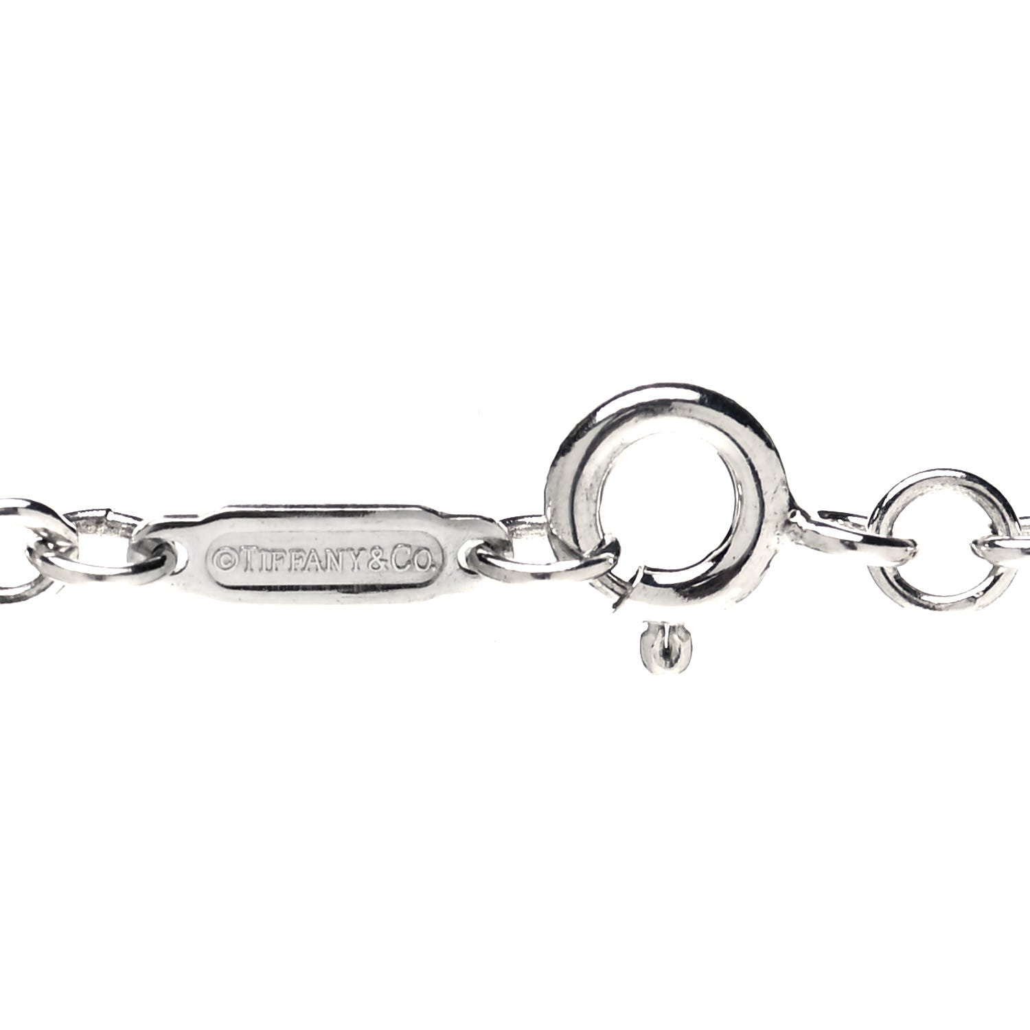 Tiffany Sterling Silver Large Fleur De Lis Key Pendant Necklace 4 of 5
