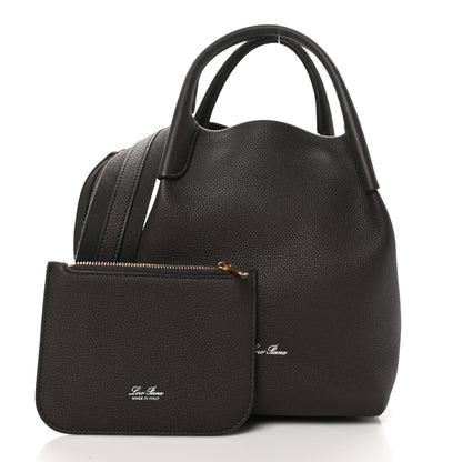 Loro Piana Grained Calfskin Small Bale Bag Dark Chocolate Liquorice 2 of 9