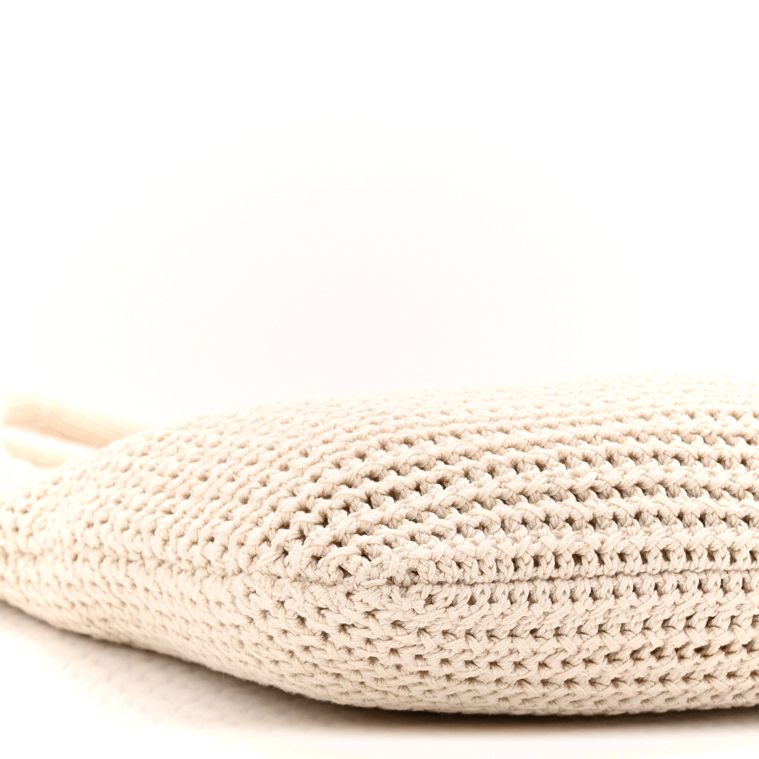 Miu Miu Cotton Crochet Ivy Bag Chalk White Black 10 of 11