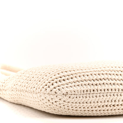 Miu Miu Cotton Crochet Ivy Bag Chalk White Black 10 of 11