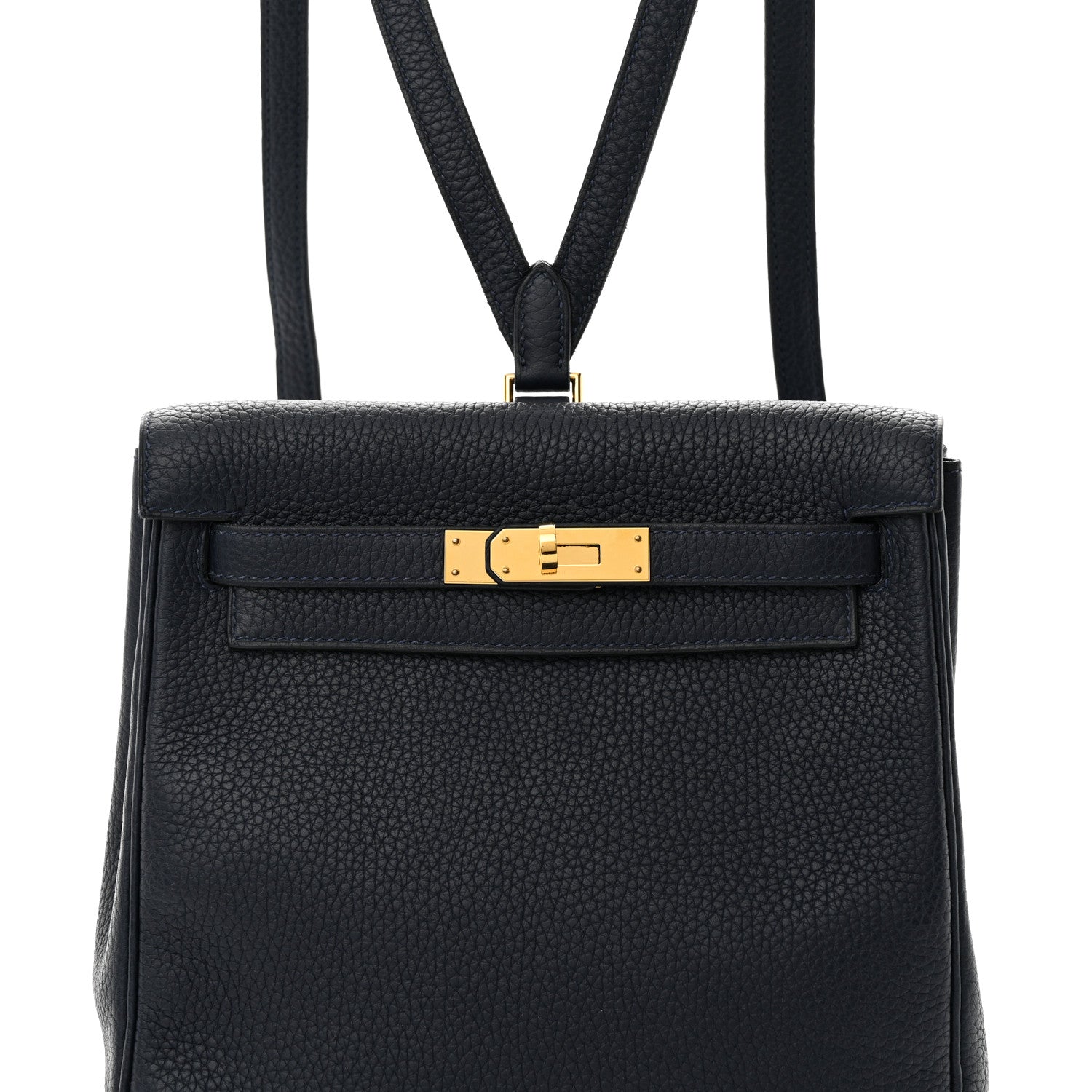 Hermes Taurillon Clemence Kelly Ado Backpack Bleu Nuit 8 of 12