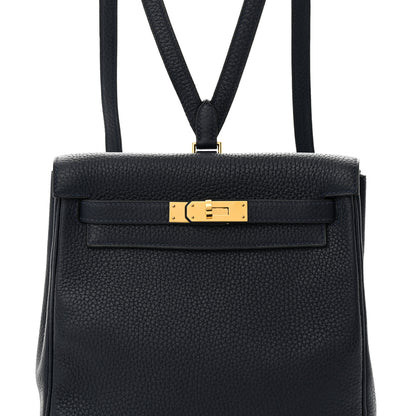 Hermes Taurillon Clemence Kelly Ado Backpack Bleu Nuit 8 of 12