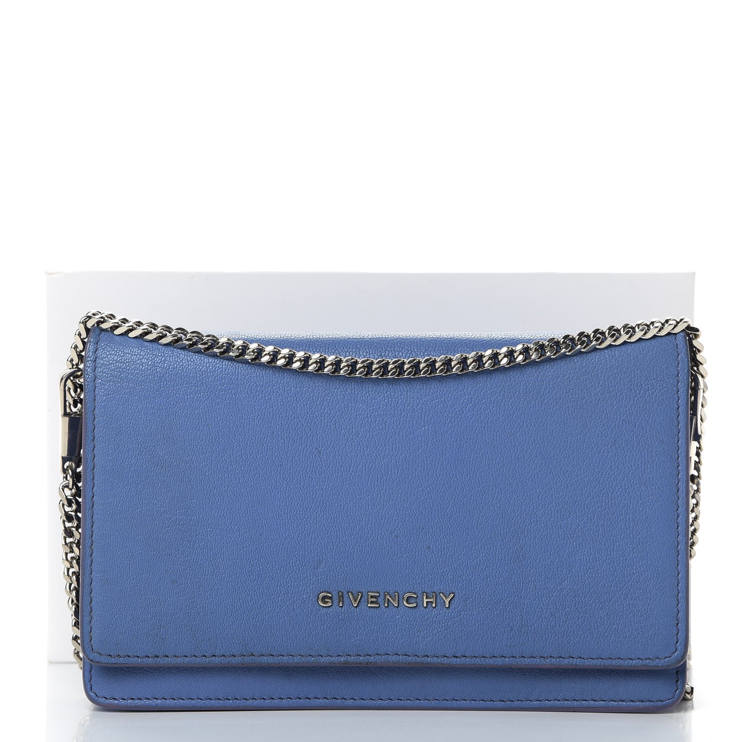 Givenchy Sugar Goatskin Pandora Chain Wallet Blue 20 of 20