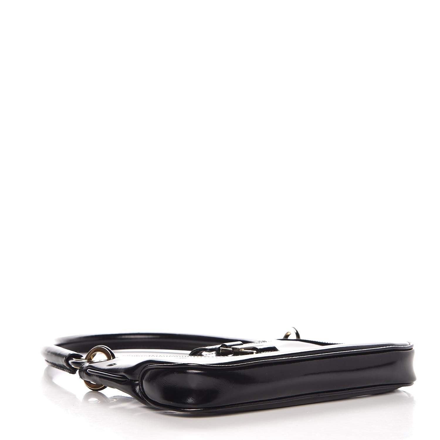 Gucci Patent Calfskin Flap Bag Black 4 of 9