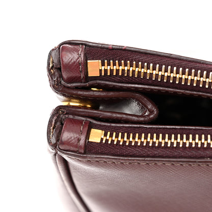 Prada Saffiano Vernice Medium Galleria Double Zip Cerise 20 of 25