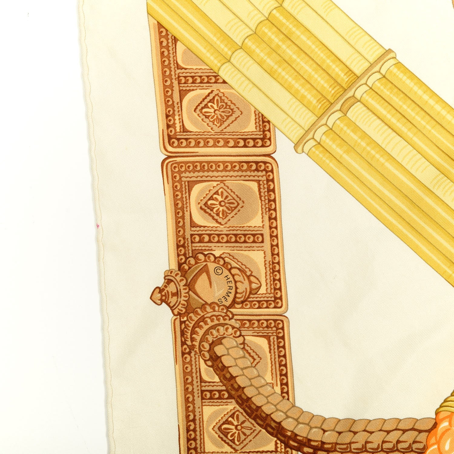 Hermes Cashmere Silk Ceintures et Liens Shawl 140 4 of 5