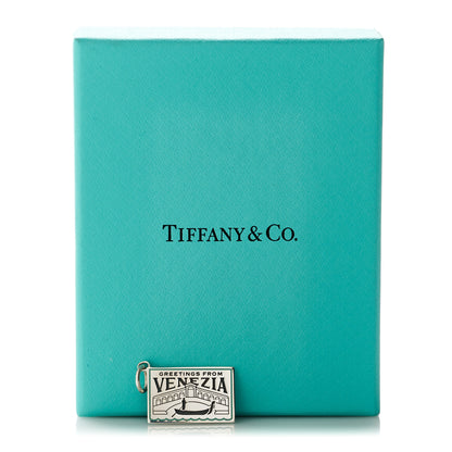 Tiffany Sterling Silver Enamel Venice Postcard Charm Blue 4 of 4