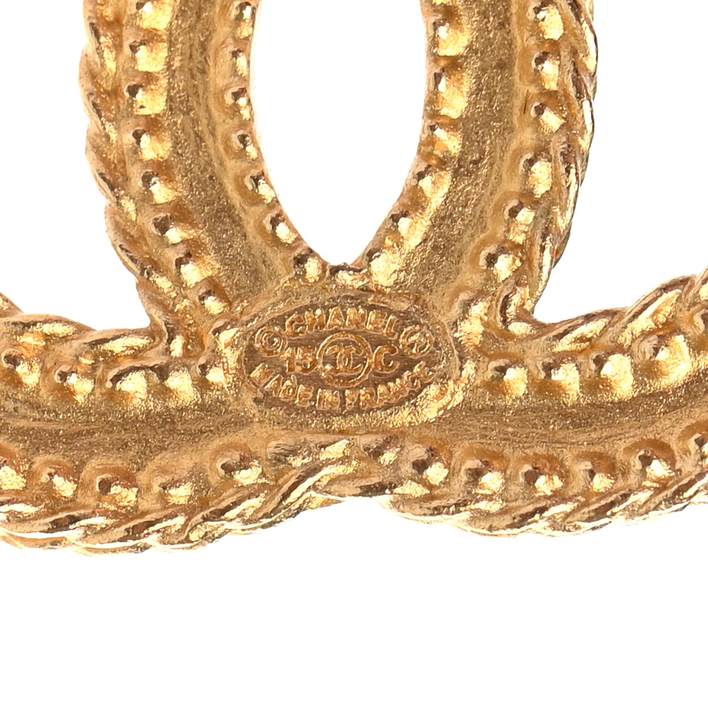 CC Drop Earrings Matte Gold