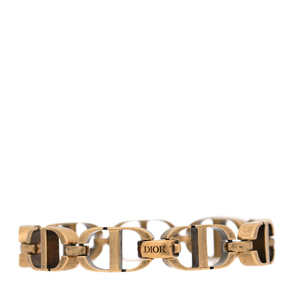 Christian Dior Metal CD Chain Bracelet Aged Gold 3 of 4