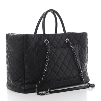 Chanel Caviar Quilted Large Coco Handle Shopping Tote Black 3 of 11
