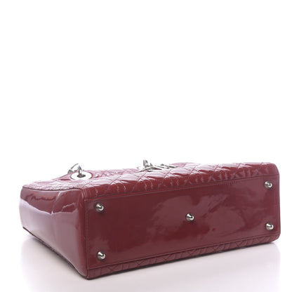 Christian Dior Patent Cannage Large Lady Dior Red 4 of 14