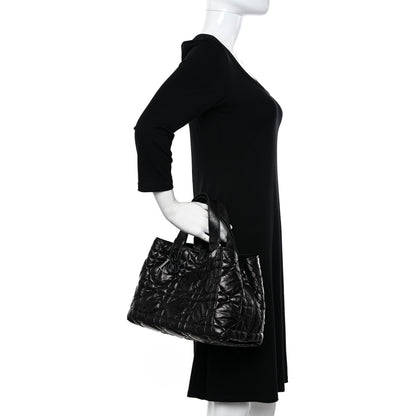 Christian Dior Crinkled Calfskin Cannage Medium Dior Tojours Bag Black 2 of 13
