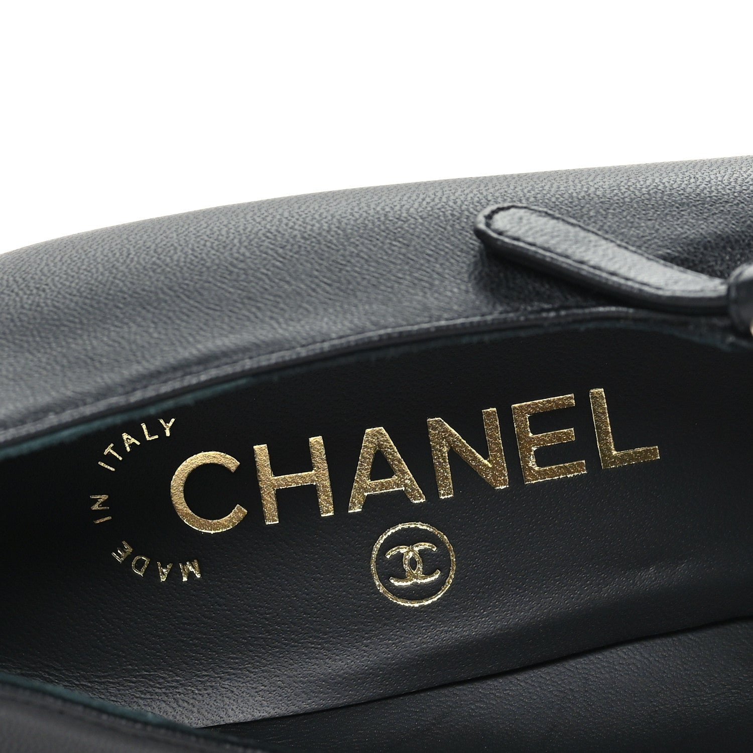 Chanel Lambskin Mary Jane Platform Pumps 38.5 Black 8 of 10