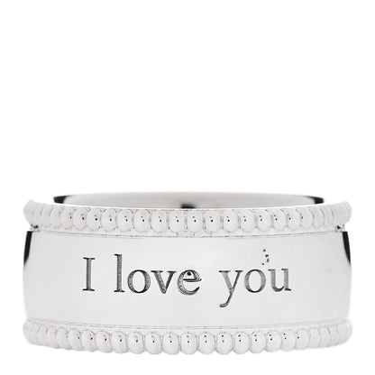 Tiffany Sterling Silver Milgrain I Love You Band Ring 48 4.5 1 of 5