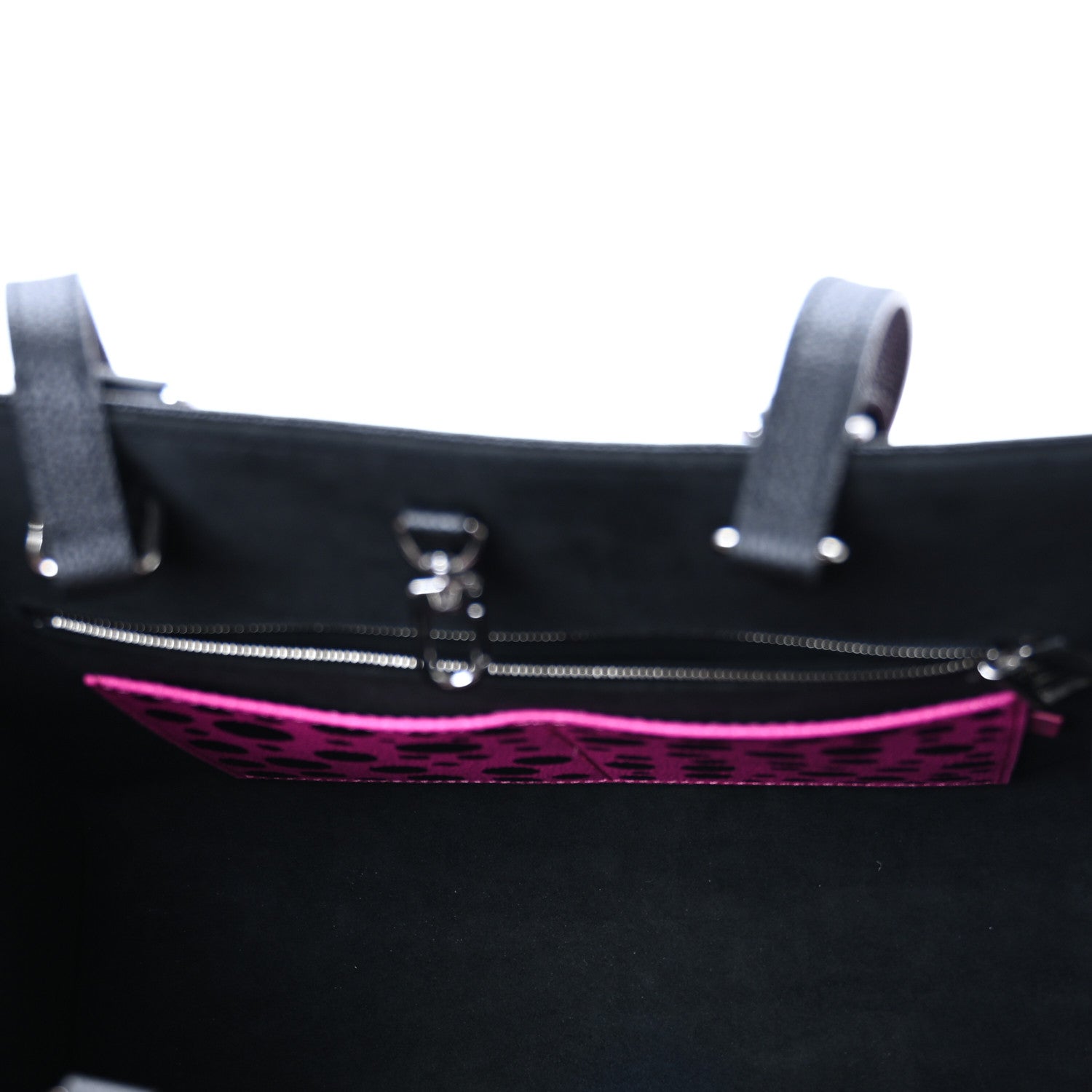 Louis Vuitton LV X YK Empreinte Monogram Giant Onthego MM Black Fuchsia 5 of 10