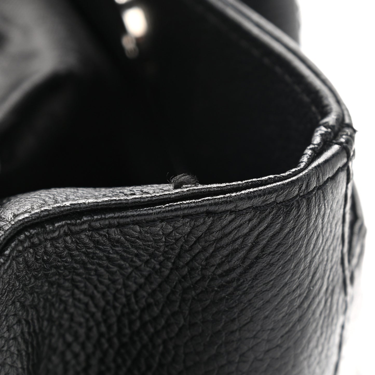 Calfskin Mademoiselle Lock Cerf Shopper Tote Black