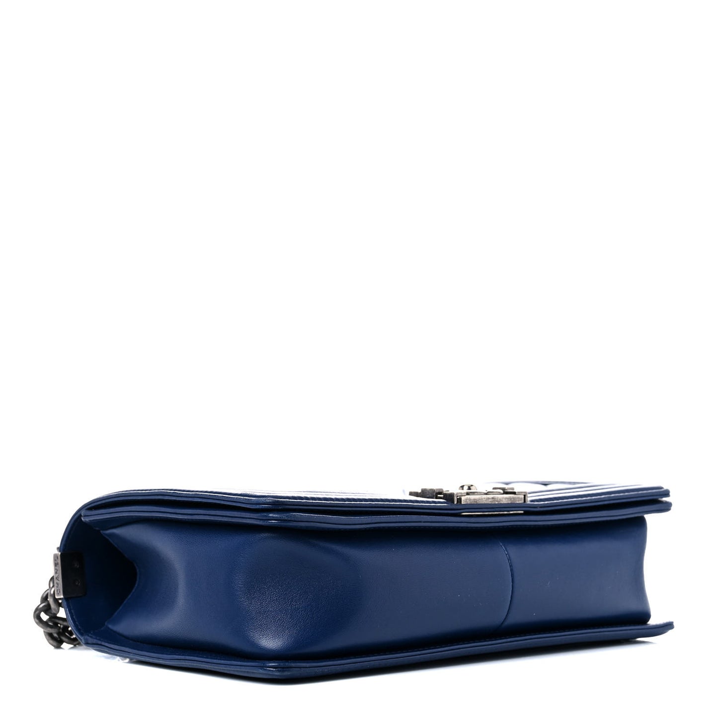 Calfskin Quilted New Medium Boy Flap Blue