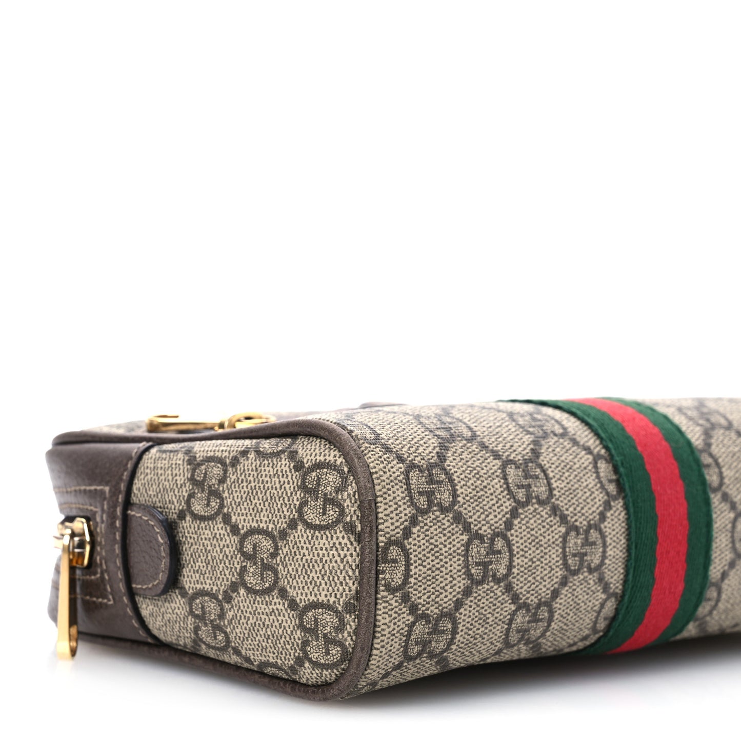 GG Supreme Monogram Web Small Ophidia Belt Bag 95 38 Dark Brown
