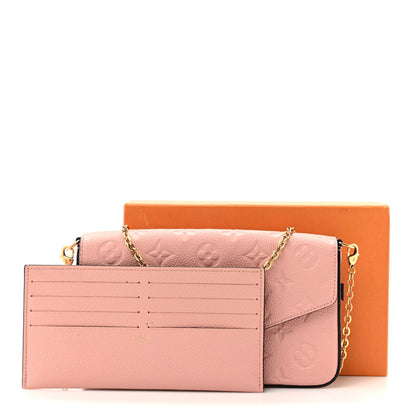 Louis Vuitton Empreinte Pochette Felicie Chain Wallet Rose Poudre 13 of 13