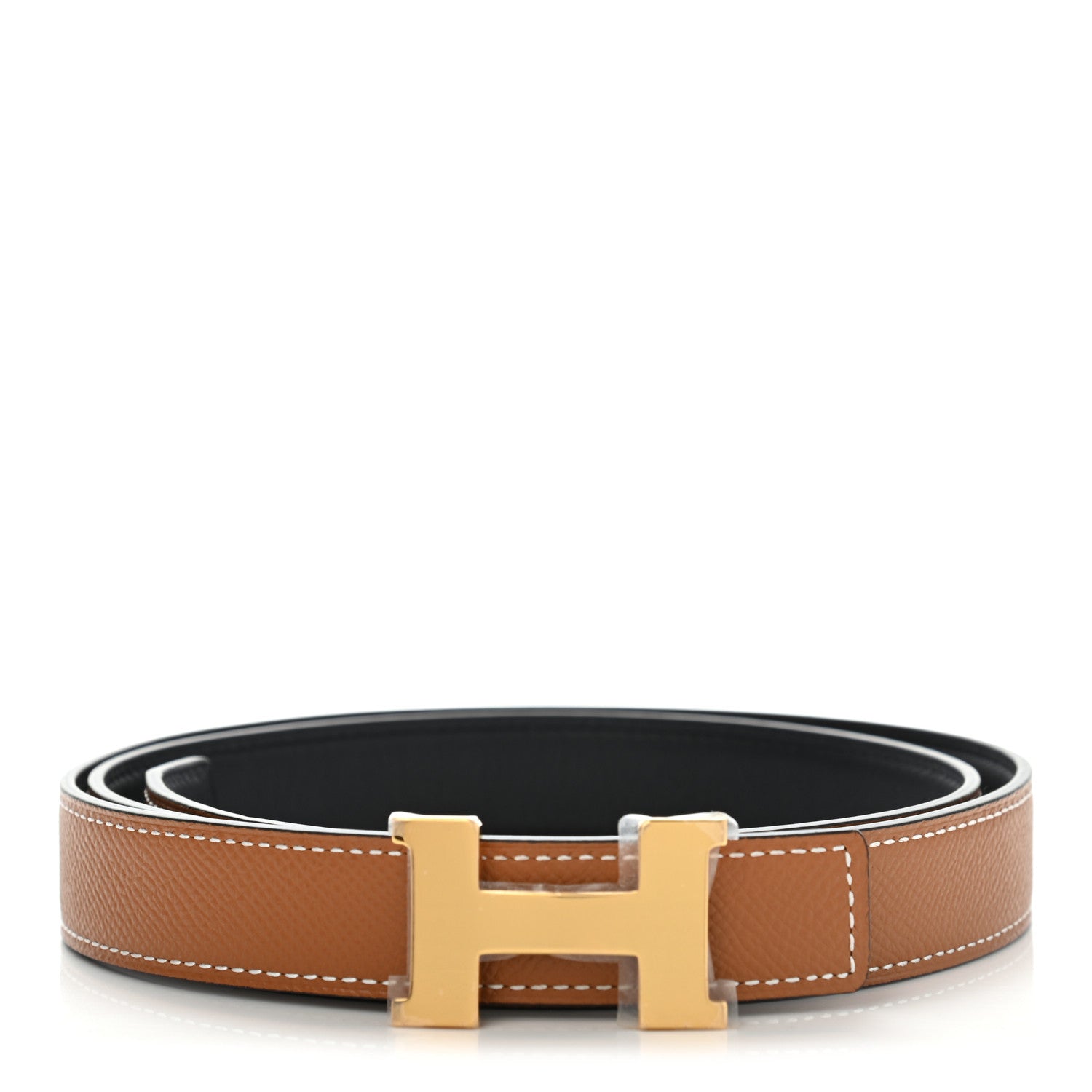 Hermes Swift Epsom 24mm Mini Constance H Belt 90 Black Gold 1 of 6