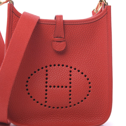 Hermes Taurillon Clemence Evelyne TPM Rouge de Coeur 8 of 10