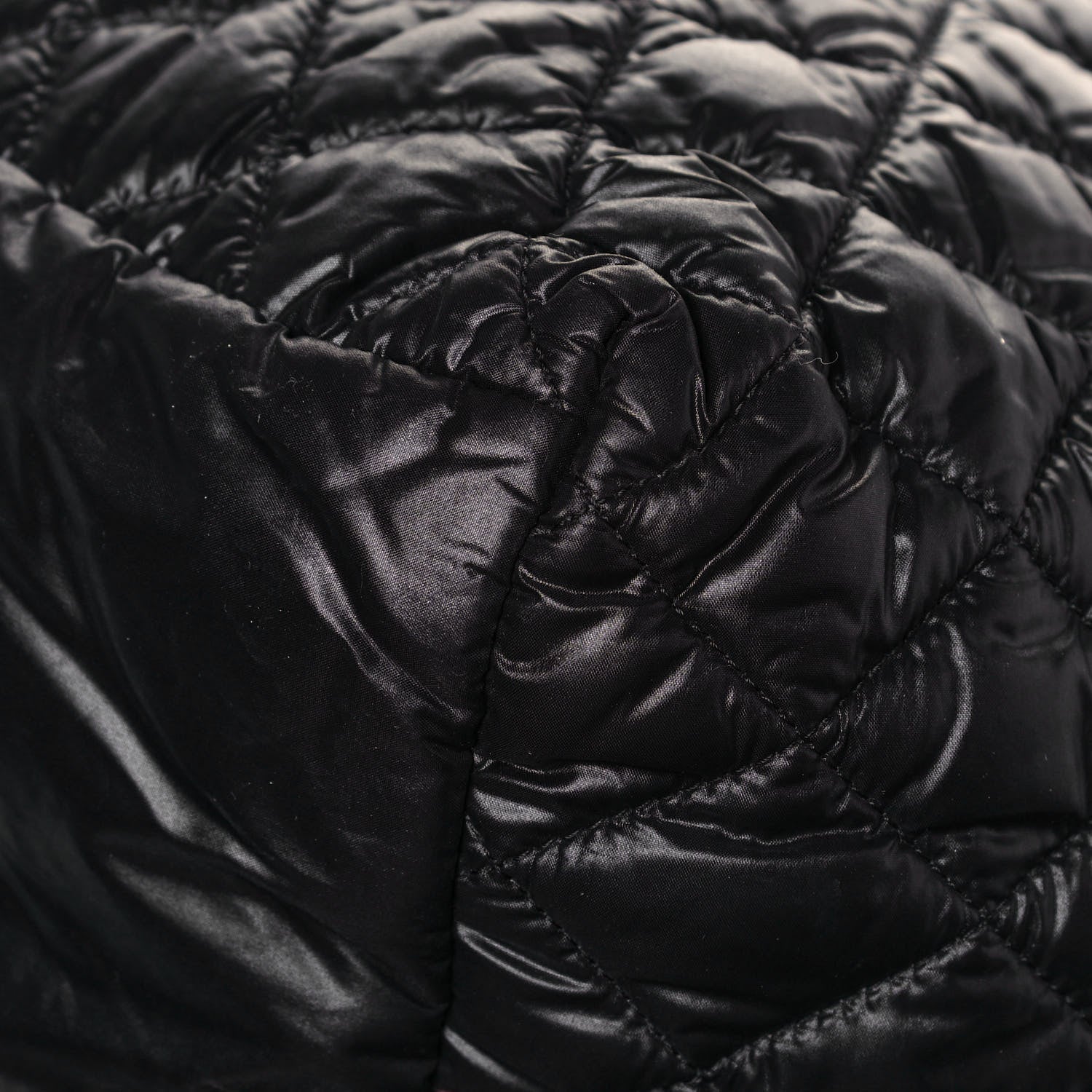 Chanel Nylon Quilted Large Coco Cocoon Tote Black 11 of 12