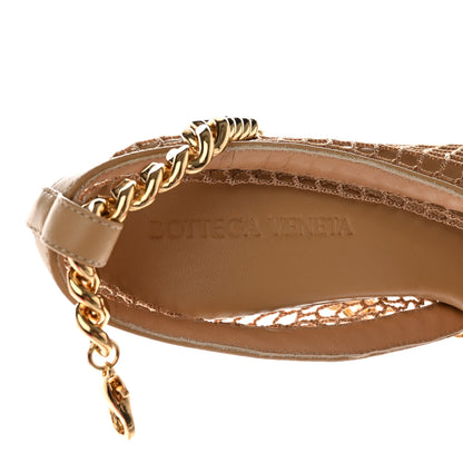 Bottega Veneta Mesh Nappa Chunky Chain Sandals 35.5 Beige Pony 6 of 8