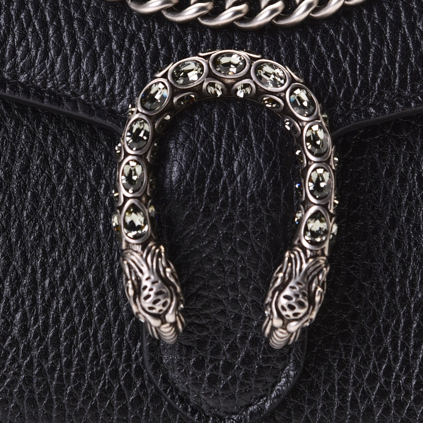Calfskin Mini Dionysus Chain Wallet Black