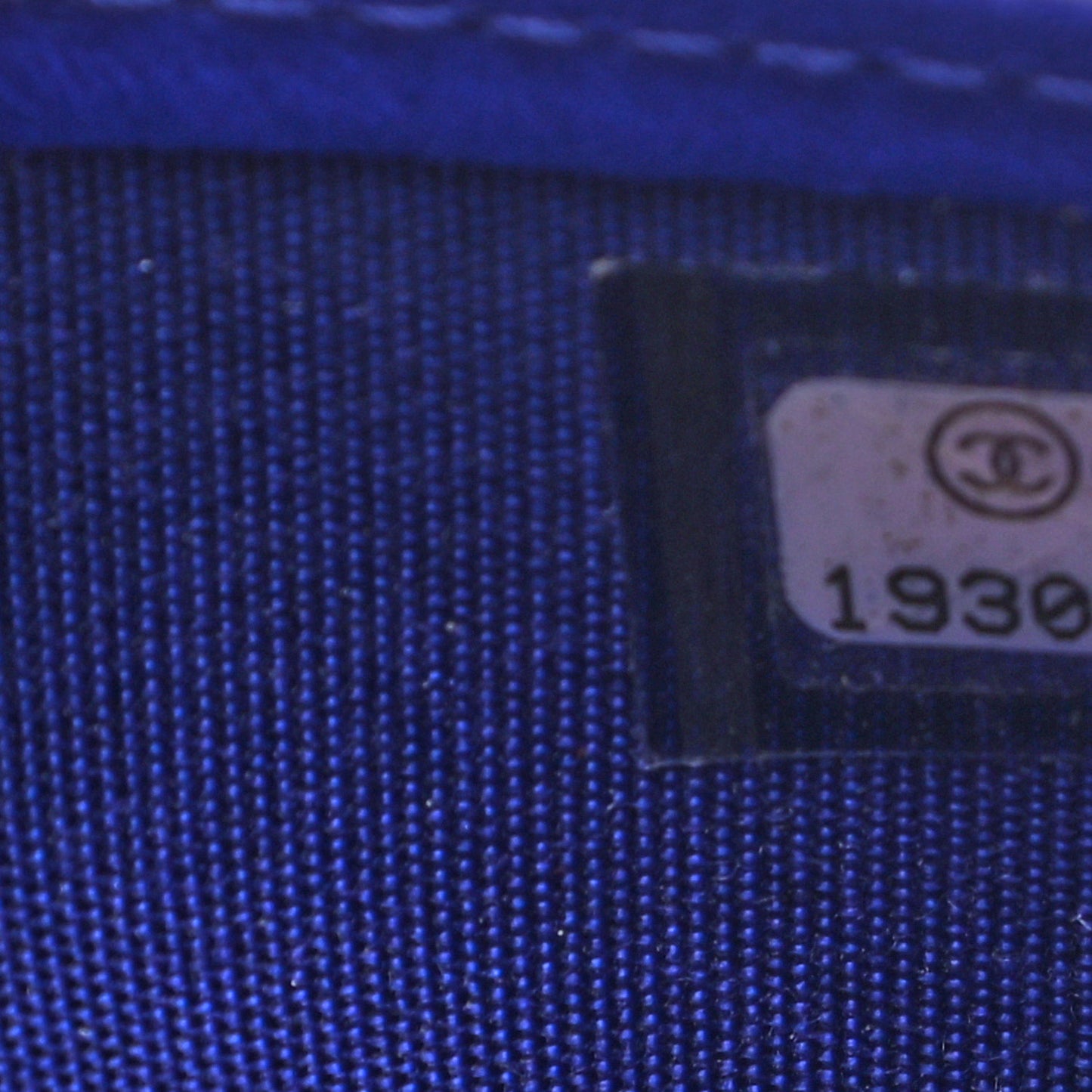 Calfskin Diamond Stitched Yen Wallet Blue