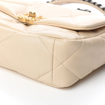 Chanel Goatskin Quilted Medium 19 Flap Beige 8 of 10