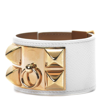 Hermes Epsom Collier de Chien CDC Bracelet T2 White 1 of 8