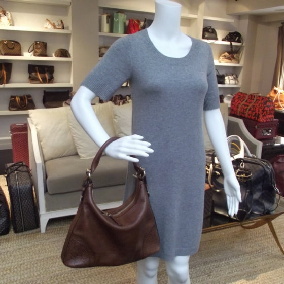 Leather Guccissima Signoria Hobo Brown