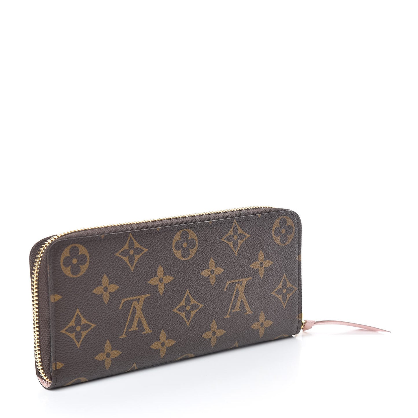 Monogram Clemence Wallet Rose Ballerine