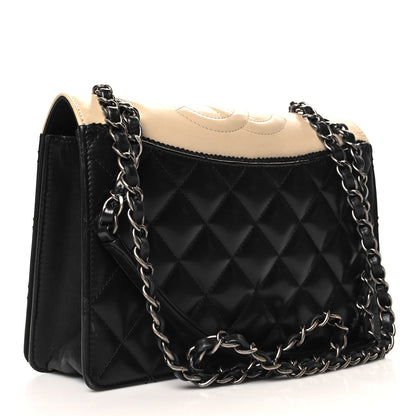 Chanel Calfskin Quilted Ballerine Flap Black Beige 5 of 15
