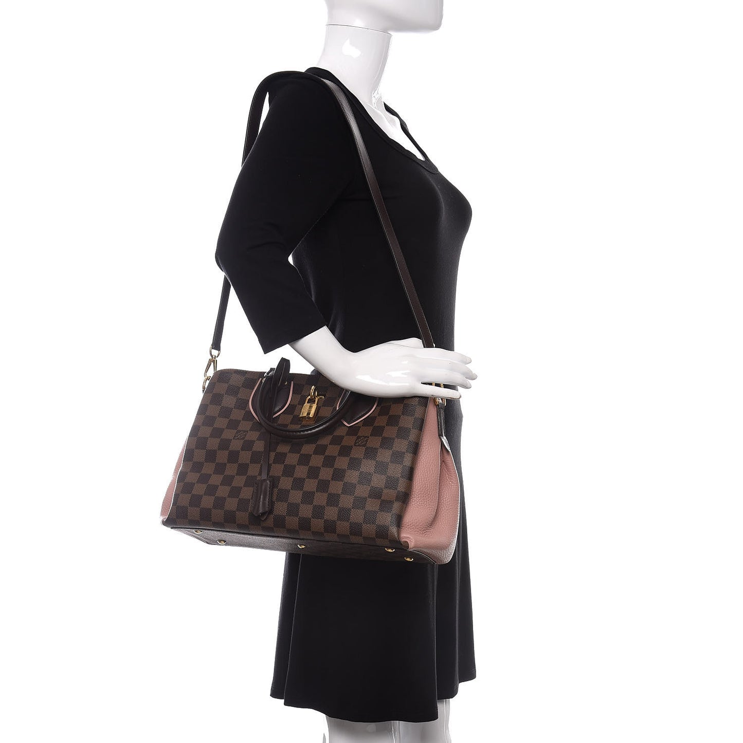 Cuir Taurillon Damier Ebene Normandy Magnolia
