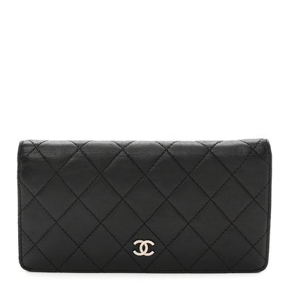 Chanel Lambskin Quilted Yen Wallet Black 1 of 8